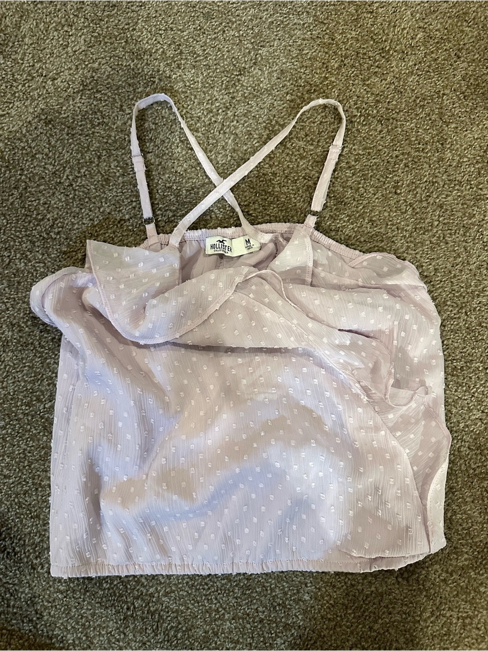 Hollister Light Lavender Polka Dot Cami Top